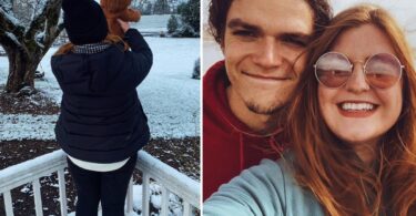 Little People's Isabel Roloff shares new photo of newborn son Mateo as he takes in 'magical' first snow