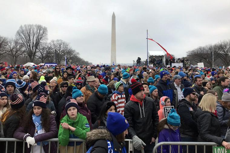 Crowds gather at the 2019 March for Life, Jan. 18, 2019, in Washington, DC.